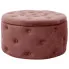 Pikowana pufa do salonu brudny róż - Lulu