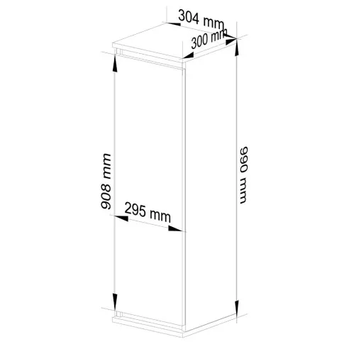 Wymiay techniczne  szafki wiszącej dąb sonoma Elva
