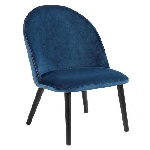 Zdjęcie produktu Tapicerowany welurowy fotel Milmo - niebieski.
