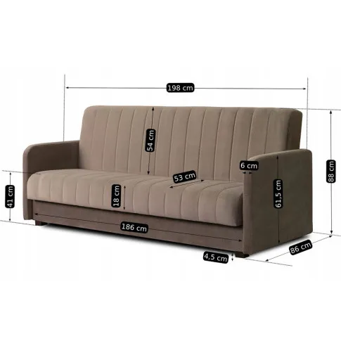 nowoczesna bezowa welurowa sofa Sfondi