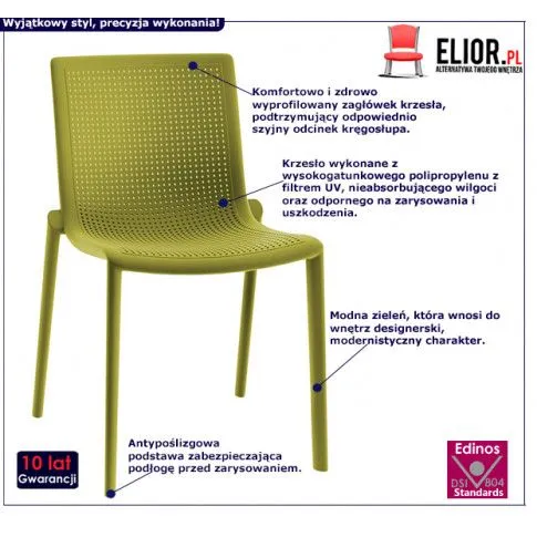 Fotografia Krzesło ażurowe Romis - zielone z kategorii Strona główna