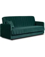 Welurowa zielona sofa z funkcją spania - Sfondi w sklepie Edinos.pl