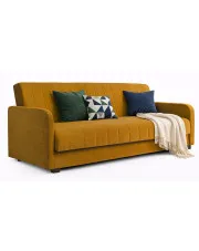 Musztardowa kanapa z funkcją spania - Sfondi w sklepie Edinos.pl