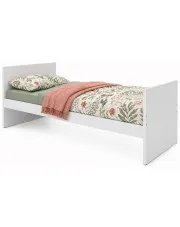 Białe klasyczne modułowe  łóżko bazowe - Mizz 3X w sklepie Edinos.pl