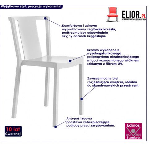 Fotografia Krzesło Evia - białe z kategorii Strona główna