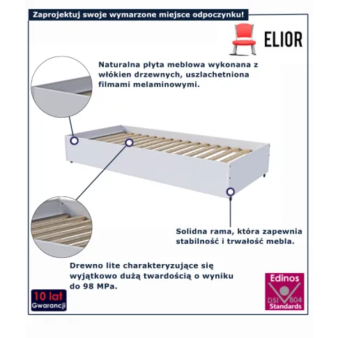 Klasyczna biała szuflada ze stelażem Mizz 4X