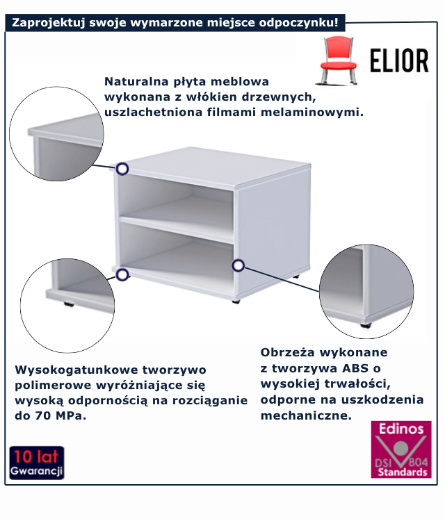 Szafka biała Mizz 8X