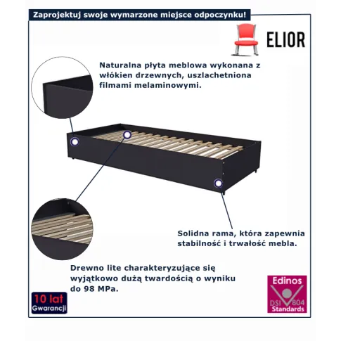 Szuflada klasyczna ze stelażem  antracyt Mizz 4X