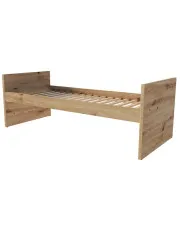 Klasyczne modułowe  łóżko bazowe dąb artisan - Mizz 3X w sklepie Edinos.pl