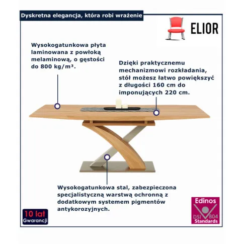 Fotografia Rozkładany stół Nomer 2X - dąb złoty z kategorii Stoły