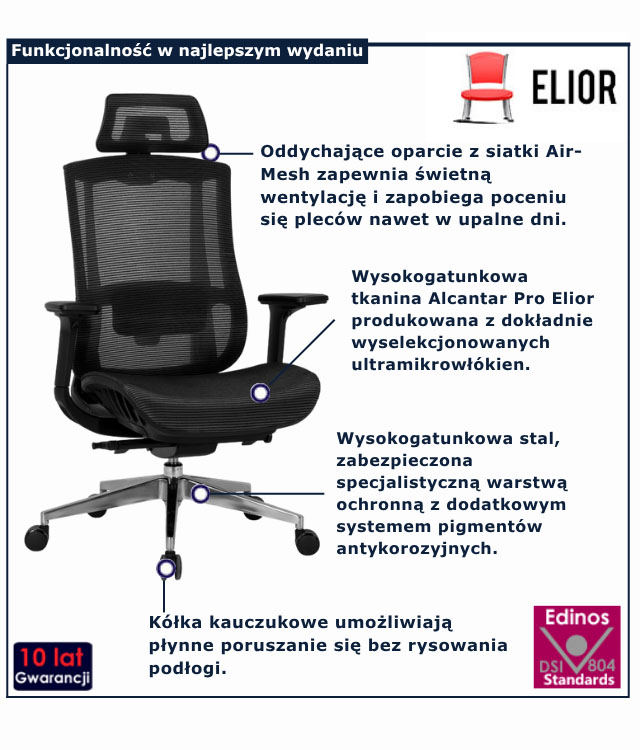 Minimalistyczne prosty fotel czarny