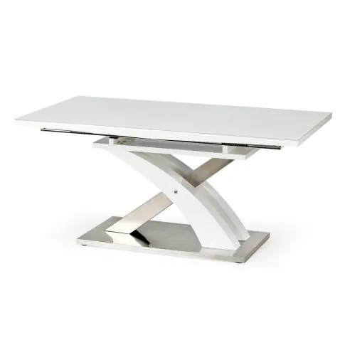 Fotografia Biały rozkładany stół ze szklanym blatem - Nomer 3X z kategorii Stoły