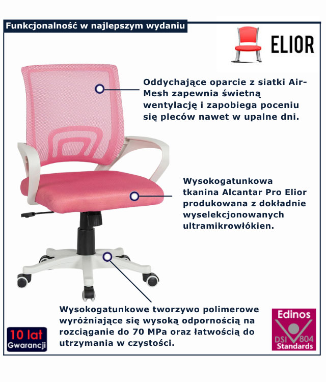 Minimalistyczne prosty fotel rózowy