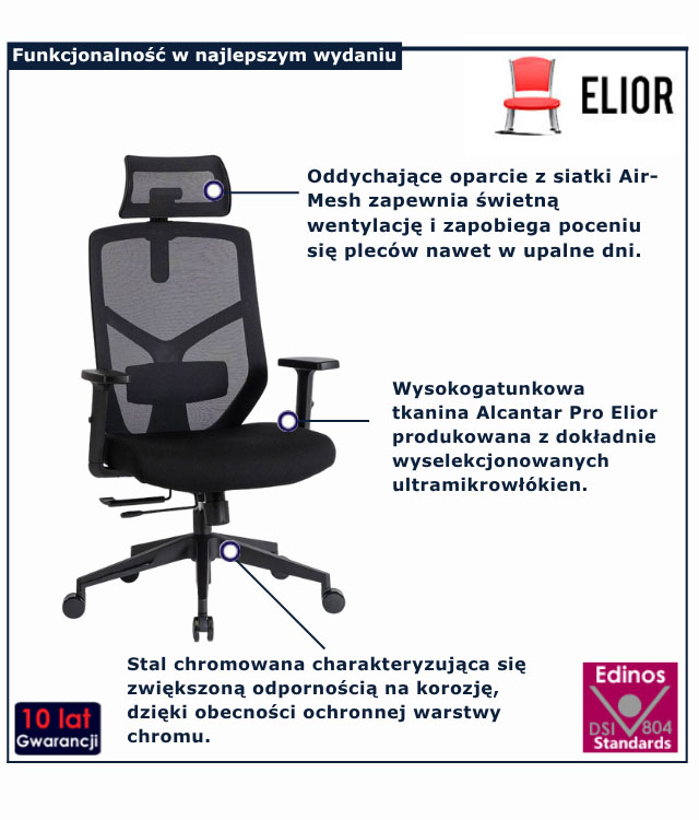 Minimalistyczne prosty fotel czarny