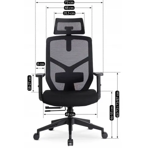 nowoczesny czarny fotel do biura Naho