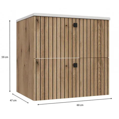 ywmiary szafki pod umywalke 60 cm Modi