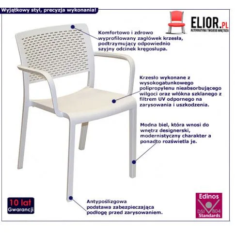 Fotografia Krzesło Medea - białe z kategorii Strona główna