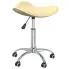 Kremowy regulowany taboret na kółkach - Movo