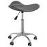 Szary nowoczesny taboret obrotowy regulowany - Movo