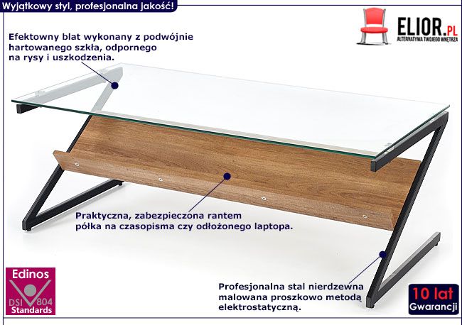Ława szklana do salonu Kirea