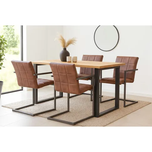 Wizualizacja krzesła w kolorze brązowym Flix