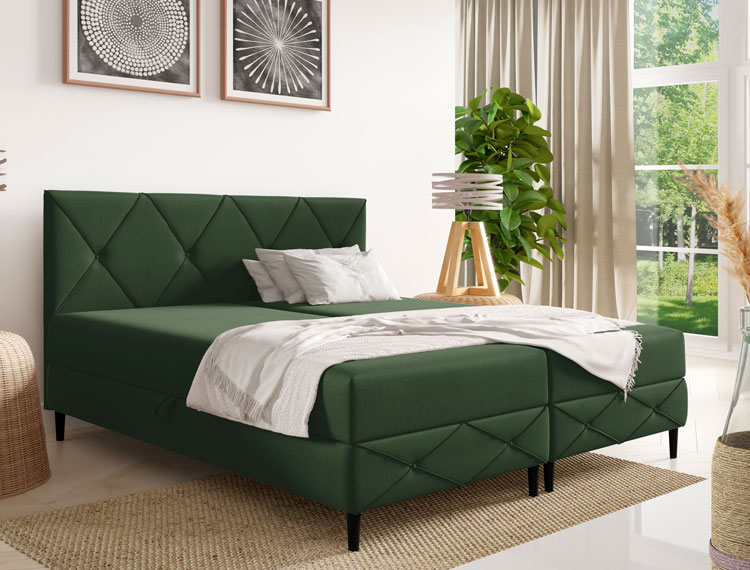 Wizualizacja zielonego łóżka kontynentalnego pikowanego Riessa