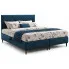 Granatowe kontynentalne łóżko pikowane Riessa - 5 rozmiarów