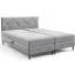 Jasnoszare łóżko kontynentalne pikowane Riessa - 5 rozmiarów