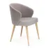 Tapicerowane szare krzesło na bukowych nogach - Gifix 4X