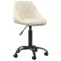 Kremowy tapicerowany fotel obrotowy - Logido