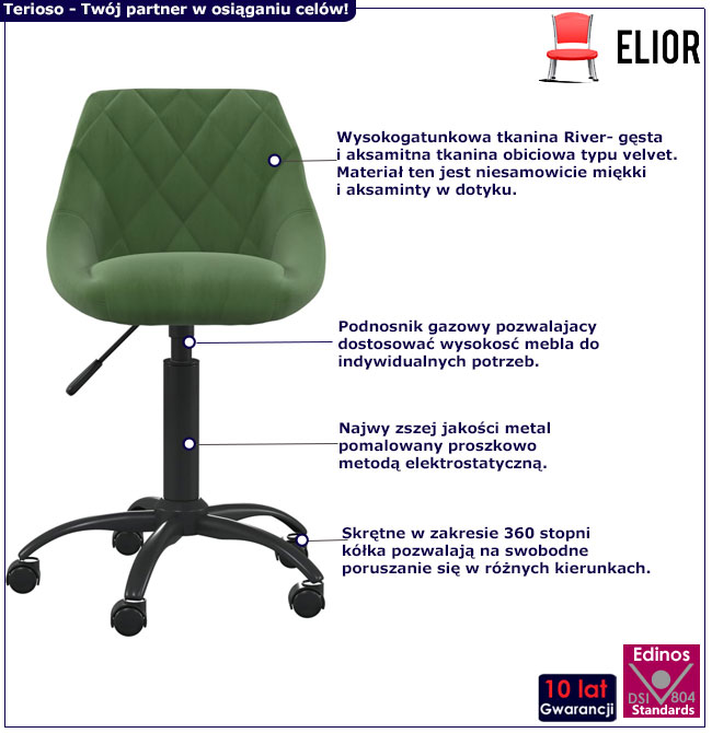 Jasnoszary tapicerowany fotel obrotowy Logido