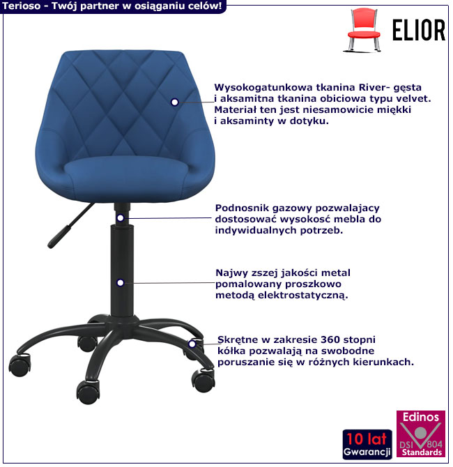 Jasnoszary tapicerowany fotel obrotowy Logido