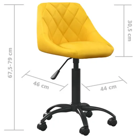 Wymiary fotela musztardowego Logido