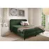 Sypialnia z zielonym łóżkiem dwuosobowym Acianna