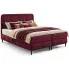 Bordowe łóżko małżeńskie z zagłówkiem 5 rozmiarów - Acianna