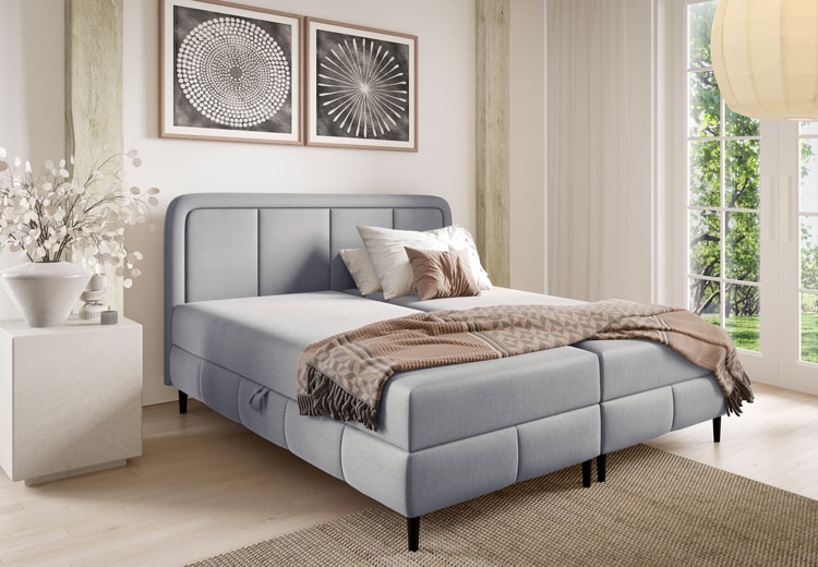 Sypialnia z wykorzystaniem łóżka kontynentalnego dwuosobowego Acianna