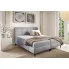 jasnoszare lozko tapicerowane dwuosobowe acianna w nowoczesnej sypialni