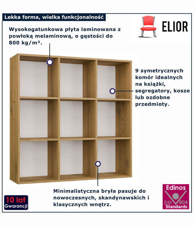 Nowoczesny regal biurowy Kedi