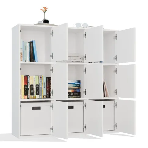 regał z zamykanymi pólkami Kedi 4X