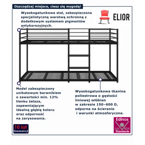 Piętrowe łóżko w rozmiarze 80x200 Mood 3X