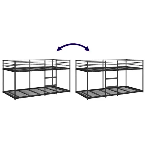 Montaż drabinki w łóżko piętrowym  czarnym 80 x 200 Mod 3X