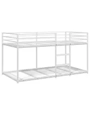 Białe minimalistyczne łóżko piętrowe 80x200 cm - Mood 3X w sklepie Edinos.pl
