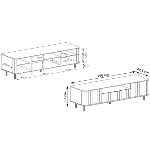Wymiary szafki rtv Egesio 7X