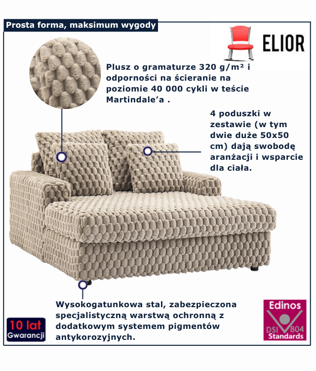 Minimalistyczne prosty fotel bezowy