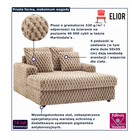 infografika brazowego fotela Naczox