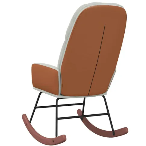 Tył obicia fotela bujanego jasnoszarego Ulli