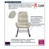 Fotel bujany do salonu w kolorze kremowym Ulli