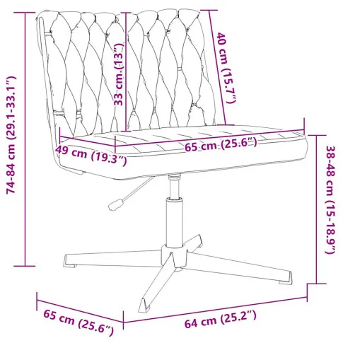 Wymiary fotel obrotowego Fury