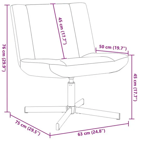 Wymiary fotela czarnego Wirl