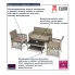 bezowy komplet ogrodowy Verano